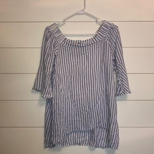 Off the shoulder striped top